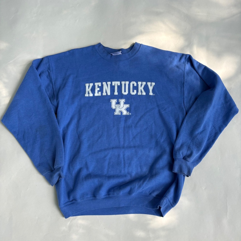 Port and Company Kentucky Wildcats Crewneck Sweatshirt Blue Mens Large NCAA
